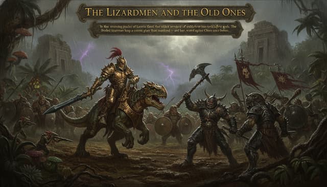 The Lizardmen and the Old Ones — article art