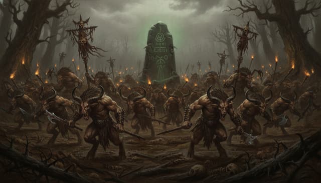 Beastmen Brayherds — Warhammer faction art