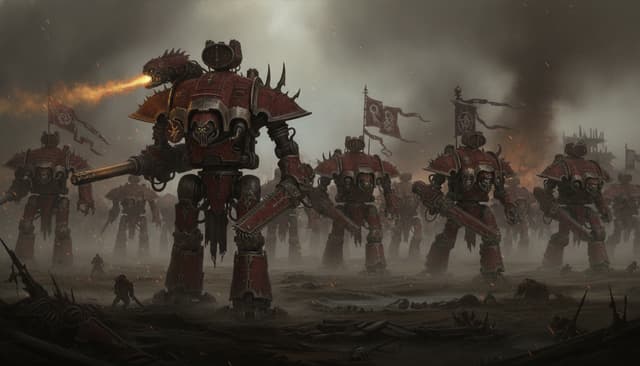 Chaos Knights — Warhammer faction art