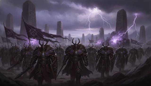 Slaves to Darkness — Warhammer faction art