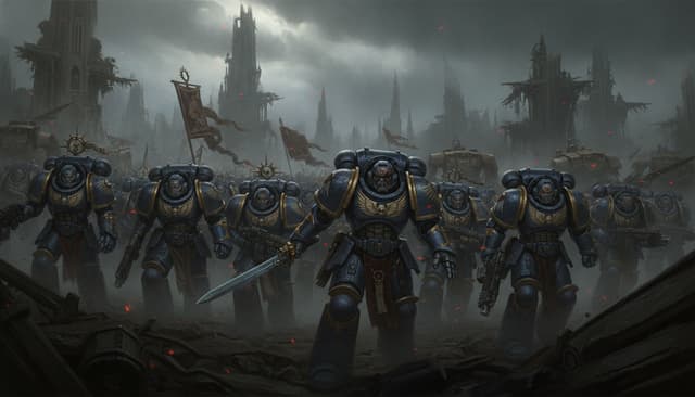 Space Marines — Warhammer faction art