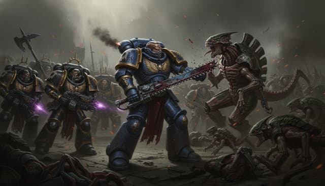 Warhammer 40,000: Space Marine 2 — key art