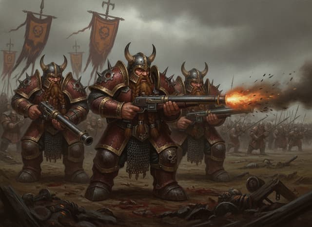Chaos Dwarf Blunderbusses — Warhammer wallpaper