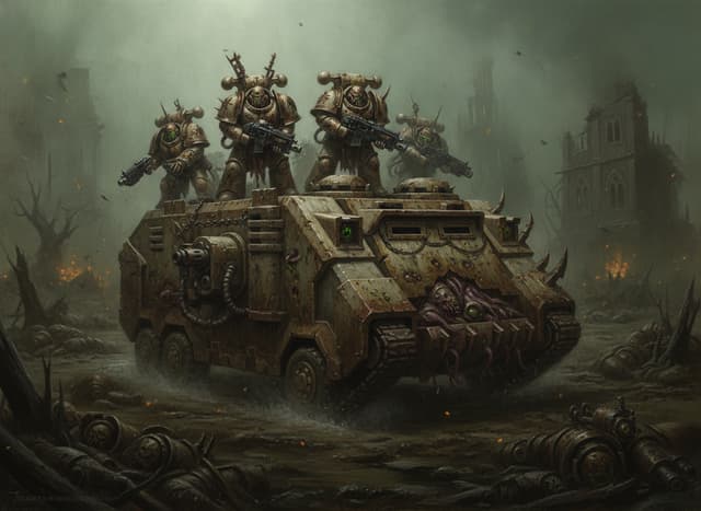 Death Guard Rhino — Warhammer wallpaper