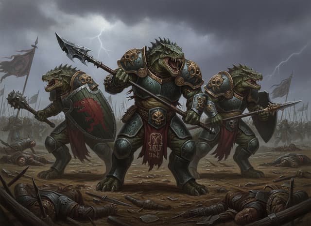 Saurus Warriors — Warhammer wallpaper