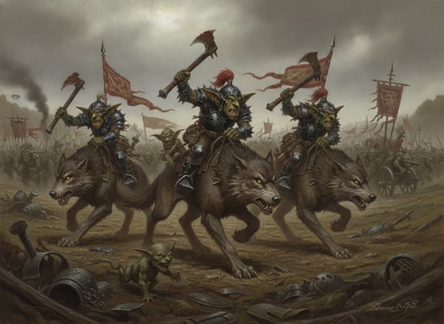 Goblin Wolf Riders — unit artwork