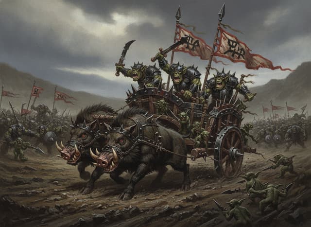 Orc Boar Chariot — Warhammer wallpaper