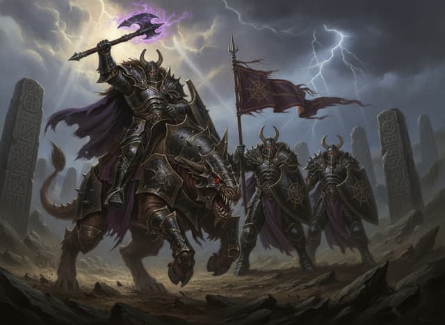 Chaos Lord on Karkadrak — unit artwork