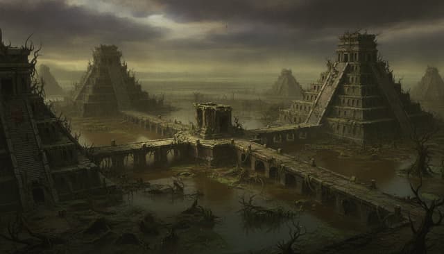 Zlatlan, the Fallen Temple-City — Warhammer world art